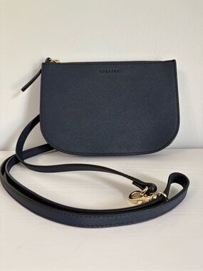 Lo & Sons Waverley 2 | 4-in-1 Convertible Crossbody Belt Bag Dark Navy Saffiano